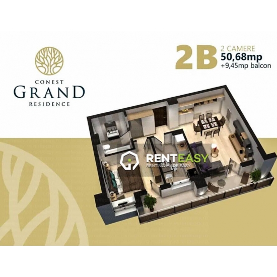 De vanzare ! Apartament cu doua camere in bloc nou situat in zona Tudor Vladomirescu